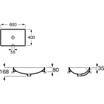Roca A32768M00C ONA 半嵌入式面盆